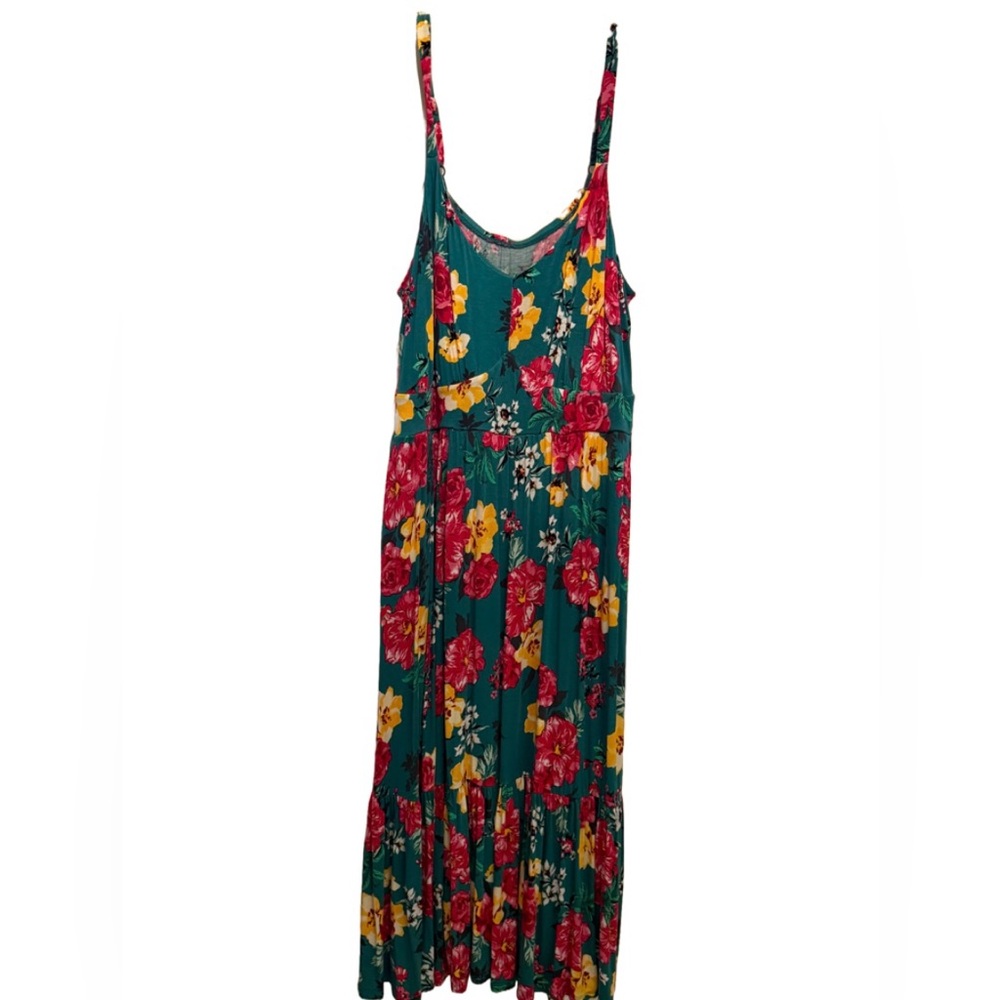 Floral Green Maxi Dress